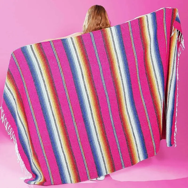 Snug u0026 Soft Bettzeug-Mexikanisches gestreiftes Strandtuch – Jacquardgewebte Outdoordecke