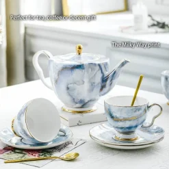 The Cozy Mug Küche & Esszimmer-Michelozzo Kaffeeset - Edles Kaffeeservice mit Tassen und Untertassen