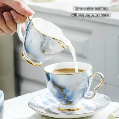 The Cozy Mug Küche & Esszimmer-Michelozzo Kaffeeset - Edles Kaffeeservice mit Tassen und Untertassen