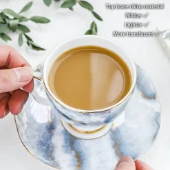 The Cozy Mug Küche & Esszimmer-Michelozzo Kaffeeset - Edles Kaffeeservice mit Tassen und Untertassen