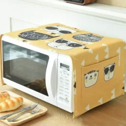 Space Savvy Küche & Esszimmer-Mikrowellenabdeckung aus Baumwolle - Artsy Kitchen Organizer