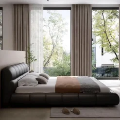 The Lounge Loft Möbel-Mila Bed – Modernes gepolstertes Plattformbett