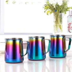 Tom Küche & Esszimmer-Milchaufschäumerbecher aus Edelstahl für Latte Art-Kaffeebereiter