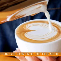 Tom Küche & Esszimmer-Milchaufschäumkännchen aus Edelstahl – 400 ml Kaffeedampfer für Schaum in Barista-Qualität