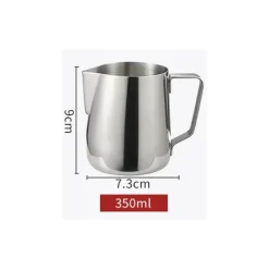 Tom Küche & Esszimmer-Milchaufschäumkrug aus Edelstahl – Barista-Werkzeug für Lattes und Cappuccinos