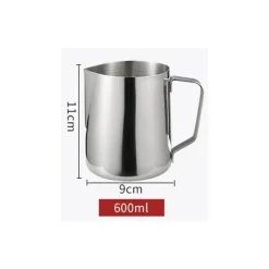 Tom Küche & Esszimmer-Milchaufschäumkrug aus Edelstahl – Barista-Werkzeug für Lattes und Cappuccinos