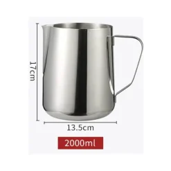 Tom Küche & Esszimmer-Milchaufschäumkrug aus Edelstahl – Barista-Werkzeug für Lattes und Cappuccinos