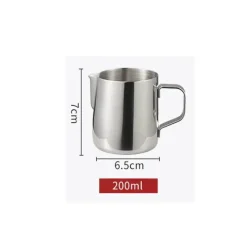 Tom Küche & Esszimmer-Milchaufschäumkrug aus Edelstahl – Barista-Werkzeug für Lattes und Cappuccinos