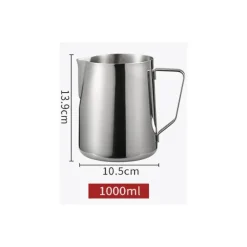 Tom Küche & Esszimmer-Milchaufschäumkrug aus Edelstahl – Barista-Werkzeug für Lattes und Cappuccinos