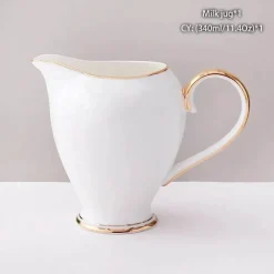 Feast u0026 Flair Küche & Esszimmer-Milchkännchen aus Bone China – Eleganter Milchkännchen für Tee und Kaffee