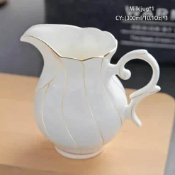 Feast u0026 Flair Küche & Esszimmer-Milchkännchen aus Bone China – Eleganter Milchkännchen für Tee und Kaffee