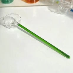 Plates u0026 More Küche & Esszimmer-Milchlöffel aus farbigem Glas – Rührlöffel für Kaffee und Desserts mit langem Griff