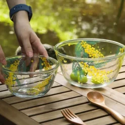 Elegance at the Table Küche & Esszimmer-Mimosa-Glasschale – elegantes, dekoratives Serviergericht für die Unterhaltung