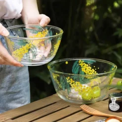 Elegance at the Table Küche & Esszimmer-Mimosa-Glasschale – elegantes, dekoratives Serviergericht für die Unterhaltung