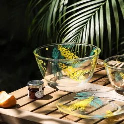 Elegance at the Table Küche & Esszimmer-Mimosa-Glasschale – elegantes, dekoratives Serviergericht für die Unterhaltung