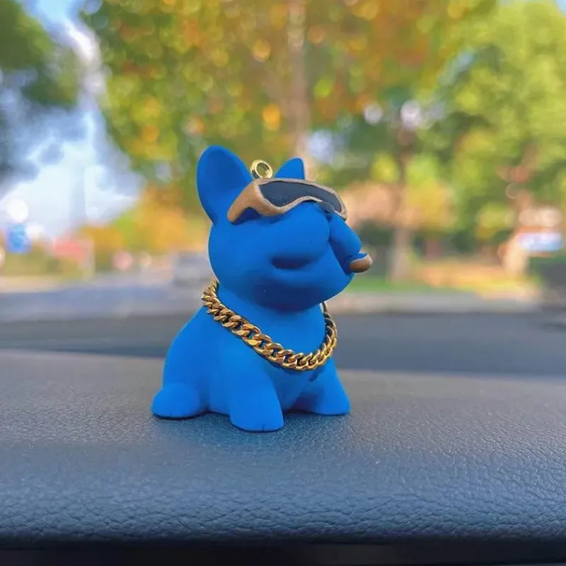 Wild u0026 Free Gear Autozubehör|Automobilindustrie-Mini Bulldog Autokonsolen-Dekor – Stilvolles Haustier-Accessoire