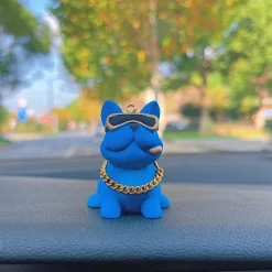 Wild u0026 Free Gear Autozubehör|Automobilindustrie-Mini Bulldog Autokonsolen-Dekor – Stilvolles Haustier-Accessoire