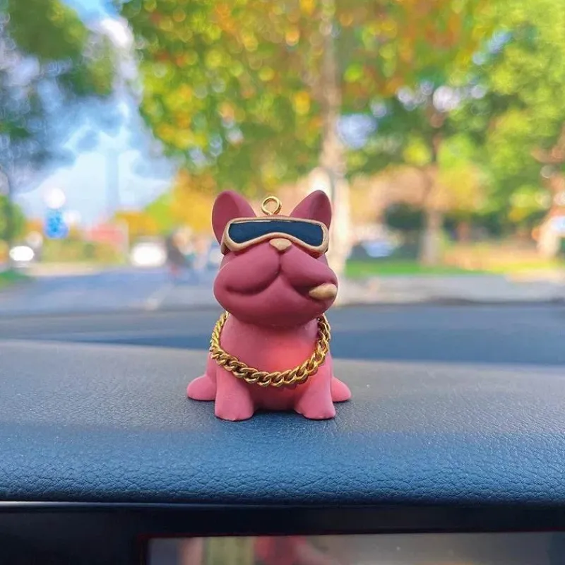 Wild u0026 Free Gear Autozubehör|Automobilindustrie-Mini Bulldog Autokonsolen-Dekor – Stilvolles Haustier-Accessoire