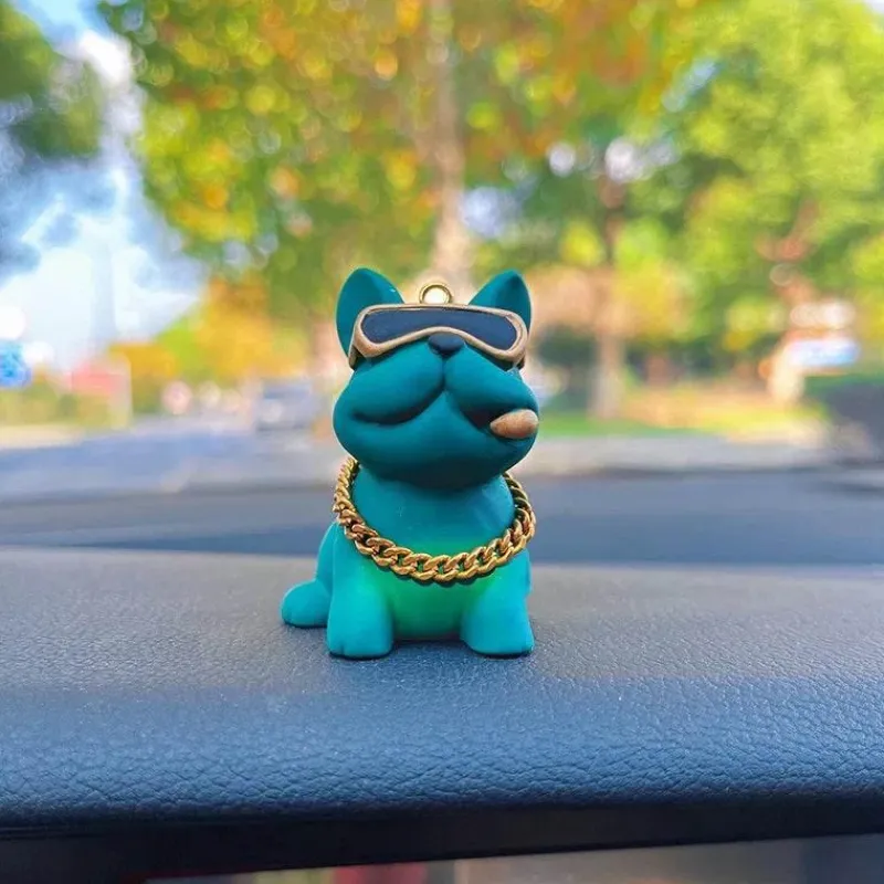 Wild u0026 Free Gear Autozubehör|Automobilindustrie-Mini Bulldog Autokonsolen-Dekor – Stilvolles Haustier-Accessoire