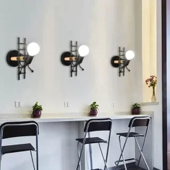 Comfort u0026 Style Beleuchtung-Mini Robot Wall Lamp - Decorative Night Light