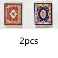 The Decor Haven Wohndeko|Küche & Esszimmer-Mini Türkischer Teppich Untersetzer - Dekorative Tassenmatte