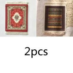 The Decor Haven Wohndeko|Küche & Esszimmer-Mini Türkischer Teppich Untersetzer - Dekorative Tassenmatte