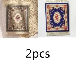 The Decor Haven Wohndeko|Küche & Esszimmer-Mini Türkischer Teppich Untersetzer - Dekorative Tassenmatte