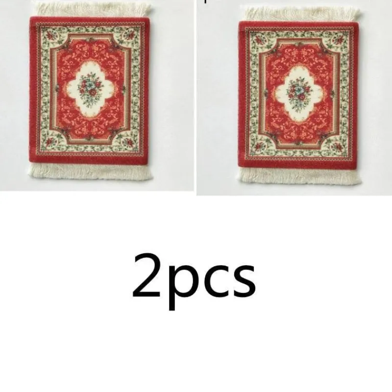 The Decor Haven Wohndeko|Küche & Esszimmer-Mini Türkischer Teppich Untersetzer - Dekorative Tassenmatte