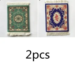 The Decor Haven Wohndeko|Küche & Esszimmer-Mini Türkischer Teppich Untersetzer - Dekorative Tassenmatte