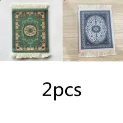 The Decor Haven Wohndeko|Küche & Esszimmer-Mini Türkischer Teppich Untersetzer - Dekorative Tassenmatte