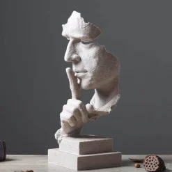 Comfort u0026 Style Wohndeko-Miniatur-Schreibtischskulptur – Elegantes Schweigen ist Golddekor