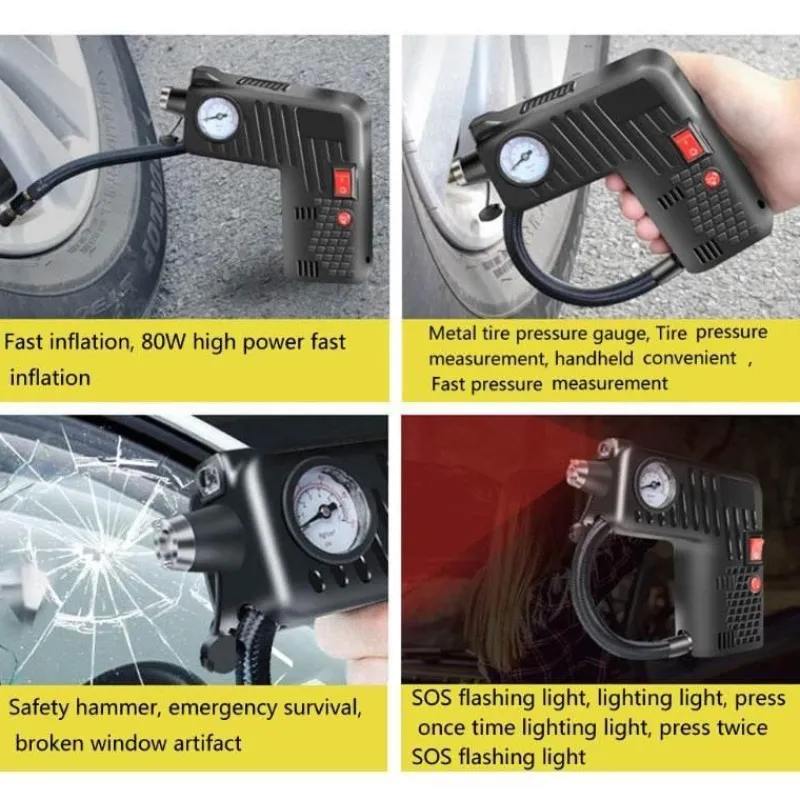 Wild u0026 Free Gear Autozubehör|Fahrräder & Verkehr-Mini-Autoreifenfüller mit Kabel - Tragbarer Luftkompressor