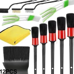 Wild u0026 Free Gear Autopflege|Autozubehör-Mini-Autowaschbürsten-Set – Kompakte Werkzeuge zur Fahrzeugreinigung