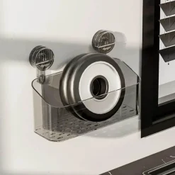 The Blissful Bath Badezimmer-Mini-Badezimmer-Organizer mit Saugnapf – platzsparendes Aufbewahrungsregal