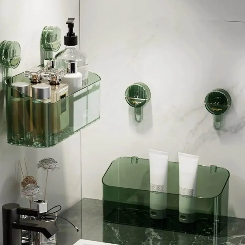 The Blissful Bath Badezimmer-Mini-Badezimmer-Organizer mit Saugnapf – platzsparendes Aufbewahrungsregal