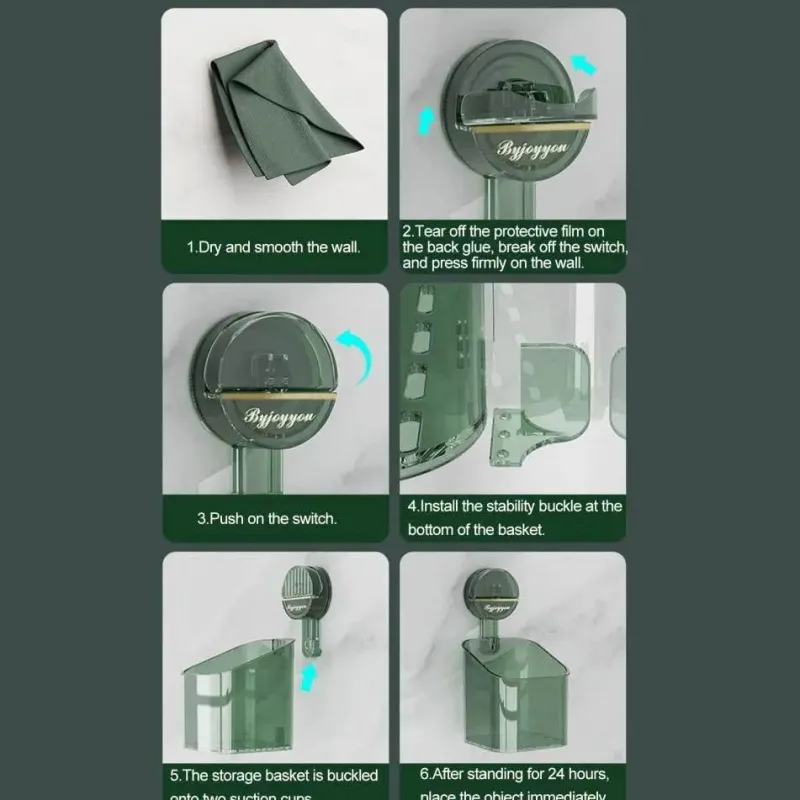 The Blissful Bath Badezimmer-Mini-Badezimmer-Organizer mit Saugnapf – platzsparendes Aufbewahrungsregal