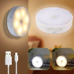 Comfort u0026 Style Beleuchtung-Mini-Bewegungssensor-LED-Nachtlampe - Klebendes Wandlicht