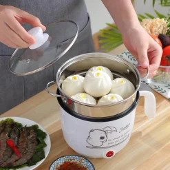 The Culinary Kit Küche & Esszimmer-Mini-Elektro-Hotpot-Kocher - Doppelschicht-Reiskocher