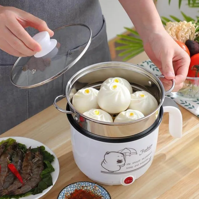 The Culinary Kit Küche & Esszimmer-Mini-Elektro-Hotpot-Kocher - Doppelschicht-Reiskocher