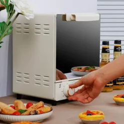 The Decor Haven Küche & Esszimmer-Mini-Elektro-Toasterofen mit 3 Ebenen – kompaktes Küchengerät
