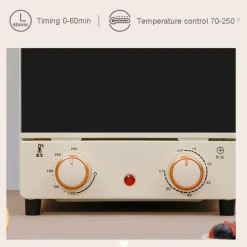 The Decor Haven Küche & Esszimmer-Mini-Elektro-Toasterofen mit 3 Ebenen – kompaktes Küchengerät