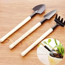 Cozy Living Heimwerkzeuge|Outdoor & Garten-Mini-Gartengeräte-Set - Balkonpflanzen-Pflegeset aus Holz