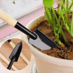 Cozy Living Heimwerkzeuge|Outdoor & Garten-Mini-Gartengeräte-Set - Balkonpflanzen-Pflegeset aus Holz