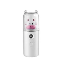 Comfort u0026 Style Frauenpflege|Körperpflege-Mini-Gesichtsdampfer mit Cartoon-Tiermotiv – wiederaufladbarer USB-Luftbefeuchter