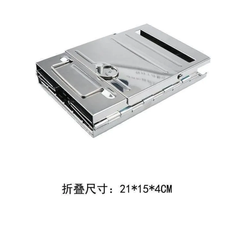 Adventure Basecamp Camping Im Freien|Outdoor-Artikel-Mini-Holzkohlegrill – Faltbarer Outdoor-Campinggrill aus Edelstahl