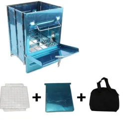 Adventure Basecamp Camping Im Freien|Outdoor-Artikel-Mini-Holzkohlegrill – Faltbarer Outdoor-Campinggrill aus Edelstahl