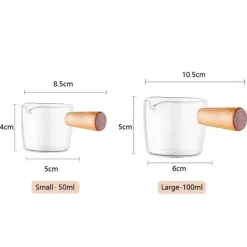 Plates u0026 More Küche & Esszimmer-Mini-Krug aus Glas – Milchkännchen, Espressotasse, Sauciere