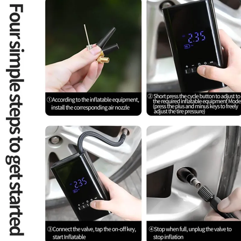 Trail Tech Autozubehör|Automobilindustrie-Mini-LED-Luftkompressor – Tragbarer Reifenfüller