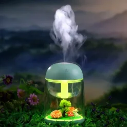 Tranquil Touch Gesundheits-Gadgets|Gesundheits- Und Entspannungstools-Mini-LED-Nebelwald-Transparent-Luftbefeuchter