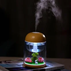 Tranquil Touch Gesundheits-Gadgets|Gesundheits- Und Entspannungstools-Mini-LED-Nebelwald-Transparent-Luftbefeuchter